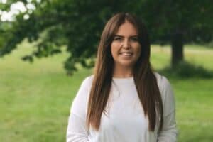 New Calibro Consultants starter Danielle Chick standing in a field